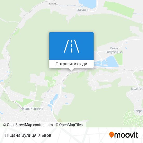 Карта Піщана Вулиця