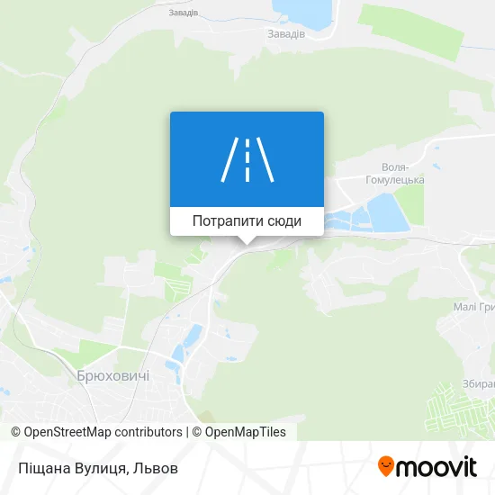 Карта Піщана Вулиця