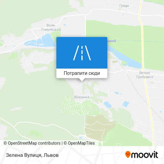 Карта Зелена Вулиця
