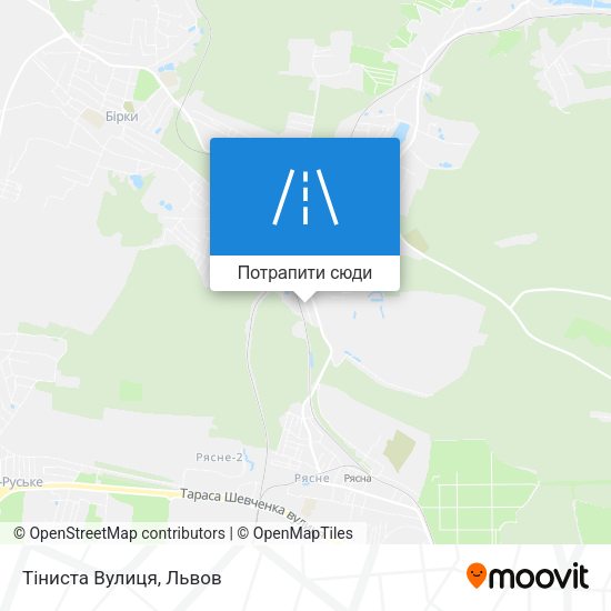 Карта Тіниста Вулиця