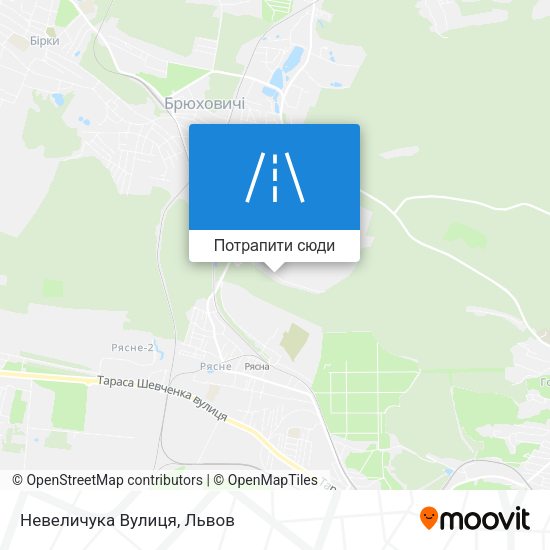 Карта Невеличука Вулиця
