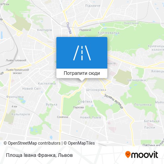 Карта Площа Івана Франка