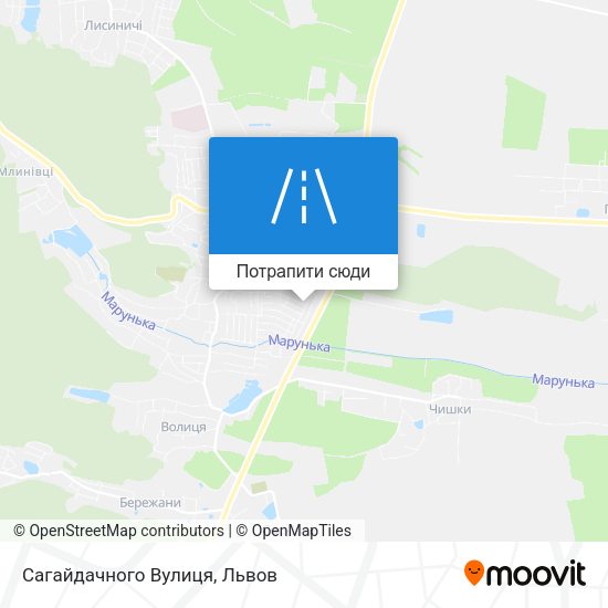 Карта Сагайдачного Вулиця