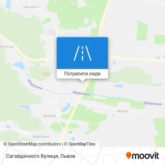 Карта Сагайдачного Вулиця