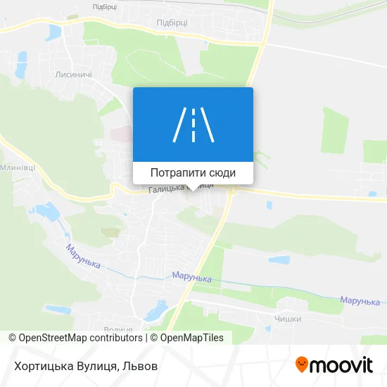 Карта Хортицька Вулиця