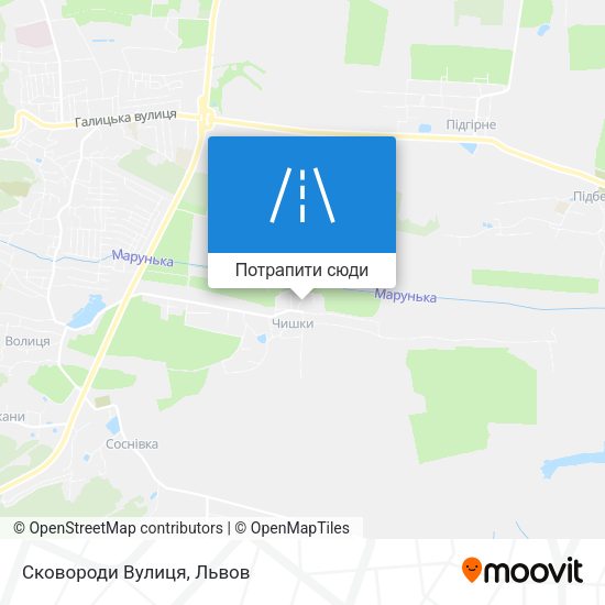 Карта Сковороди Вулиця
