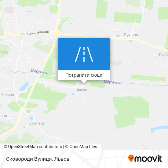 Карта Сковороди Вулиця