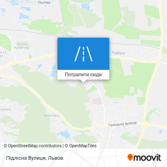 Карта Підлісна Вулиця