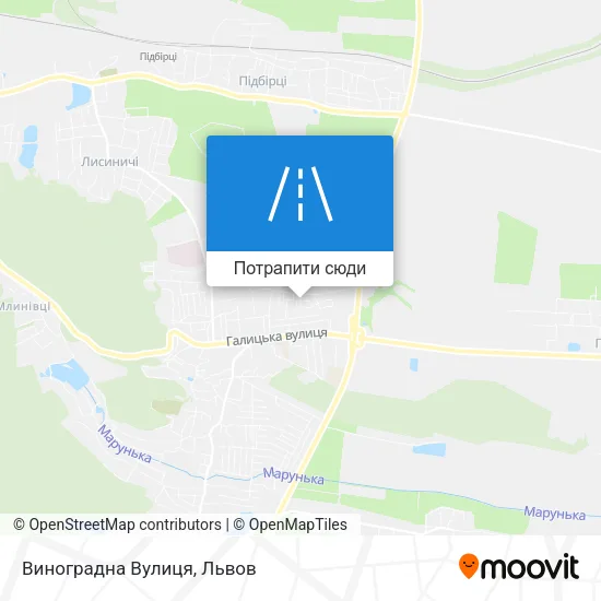 Карта Виноградна Вулиця