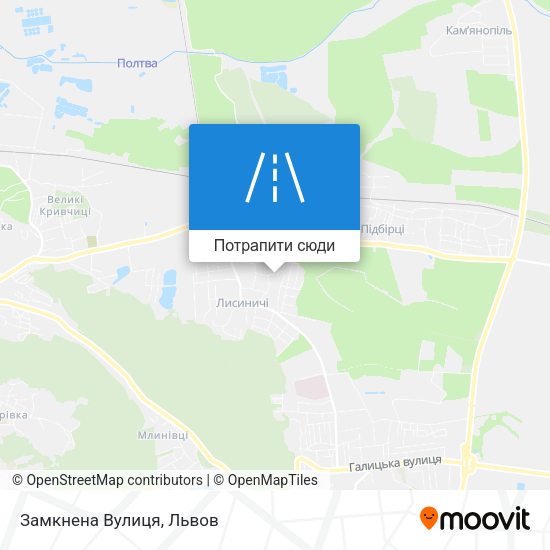 Карта Замкнена Вулиця