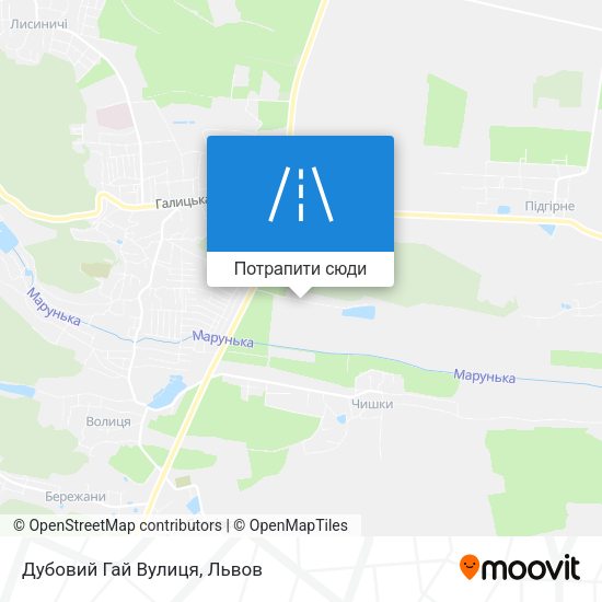 Карта Дубовий Гай Вулиця