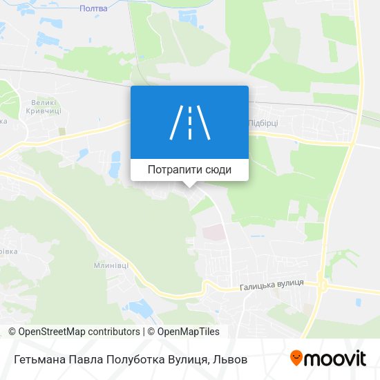 Карта Гетьмана Павла Полуботка Вулиця