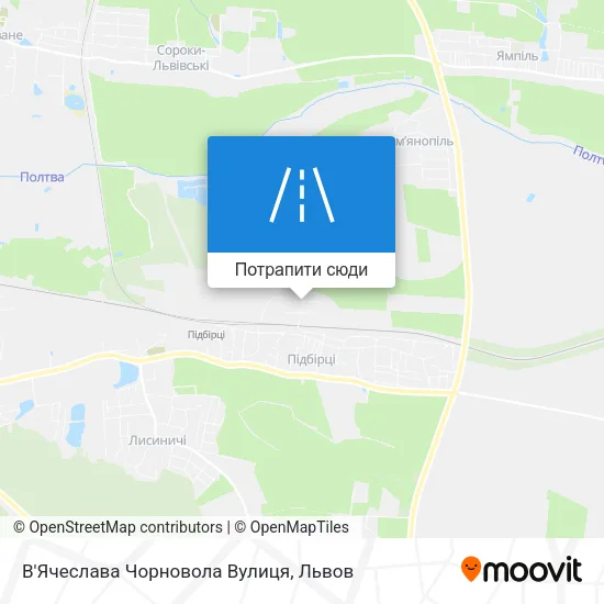 Карта В'Ячеслава Чорновола Вулиця