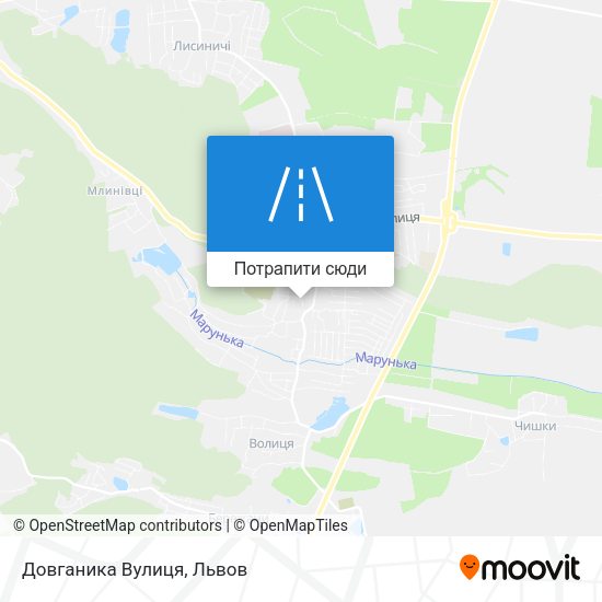 Карта Довганика Вулиця