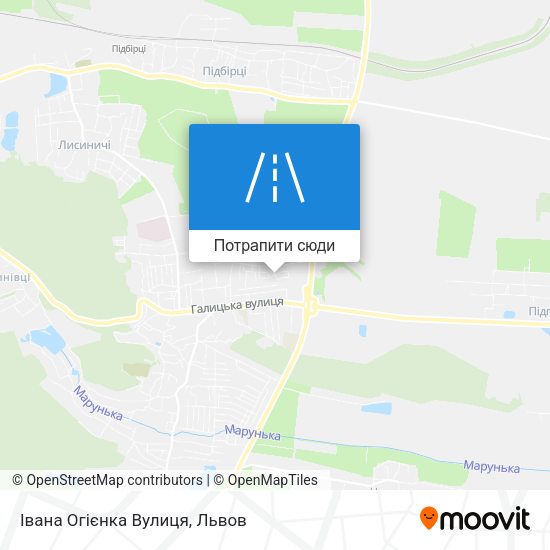 Карта Івана Огієнка Вулиця