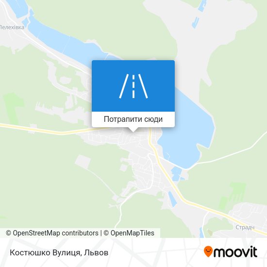 Карта Костюшко Вулиця