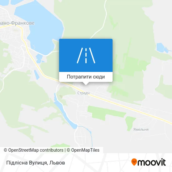 Карта Підлісна Вулиця