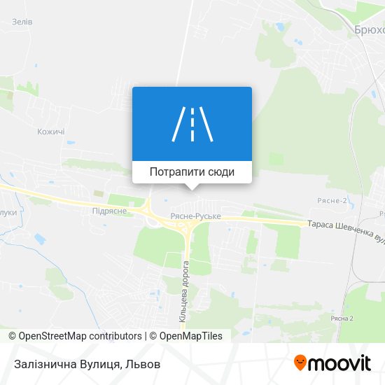 Карта Залізнична Вулиця