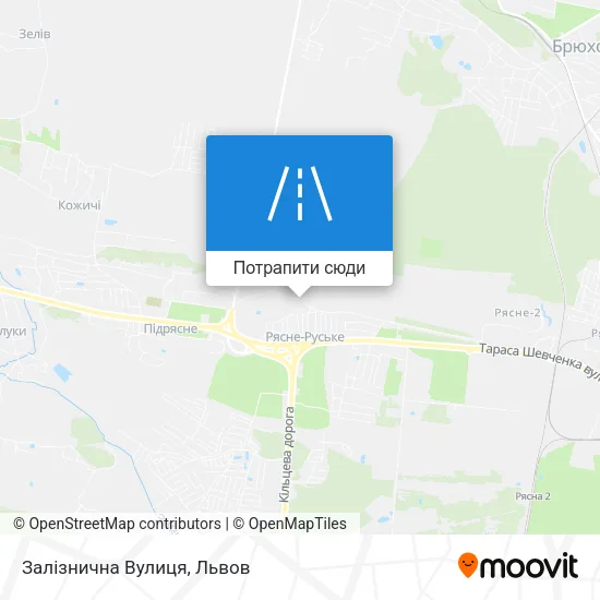 Карта Залізнична Вулиця