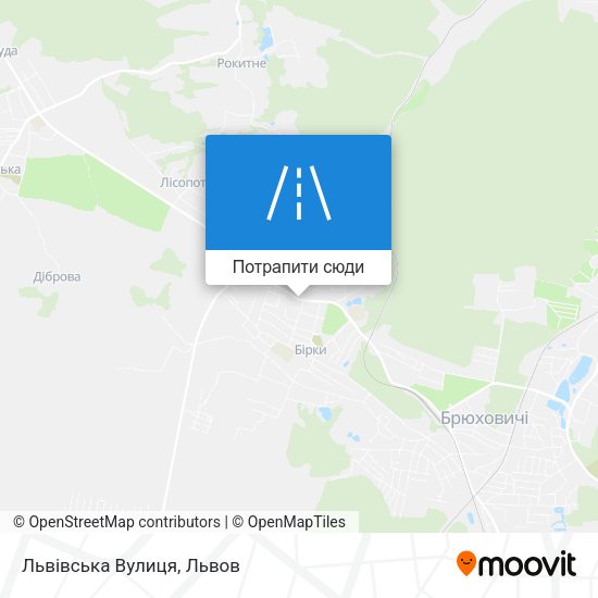 Карта Львівська Вулиця