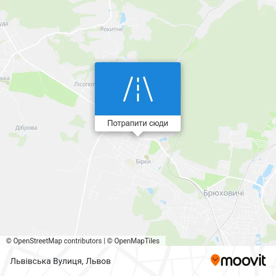 Карта Львівська Вулиця