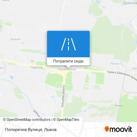 Карта Поперечна Вулиця