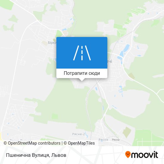 Карта Пшенична Вулиця