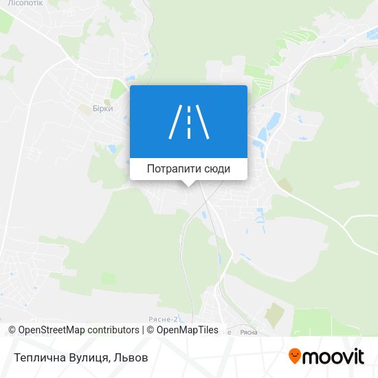 Карта Теплична Вулиця