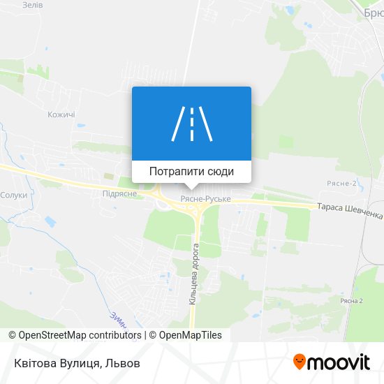 Карта Квітова Вулиця