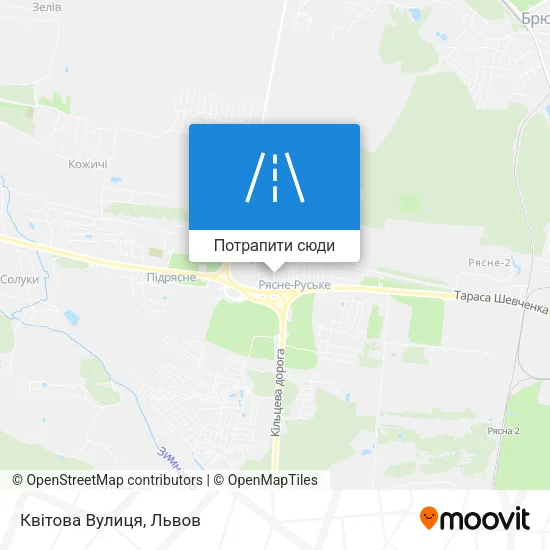 Карта Квітова Вулиця