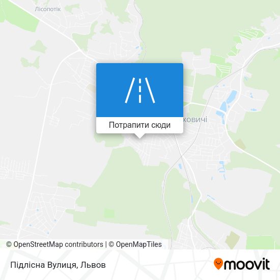 Карта Підлісна Вулиця