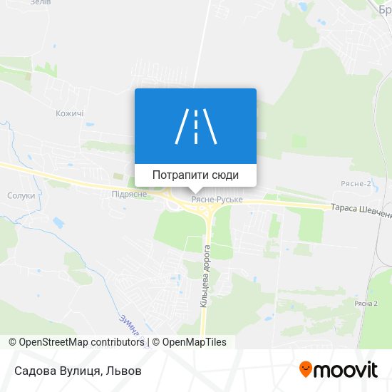 Карта Садова Вулиця