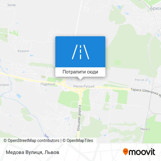 Карта Медова Вулиця