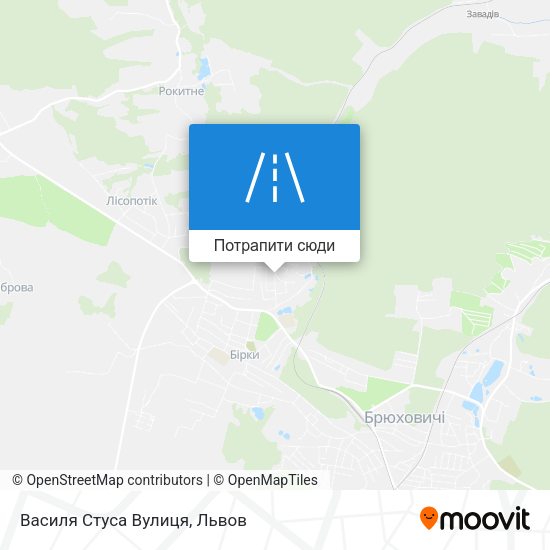 Карта Василя Стуса Вулиця