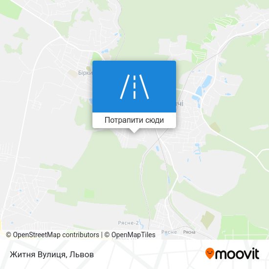 Карта Житня Вулиця