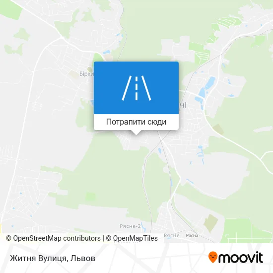 Карта Житня Вулиця