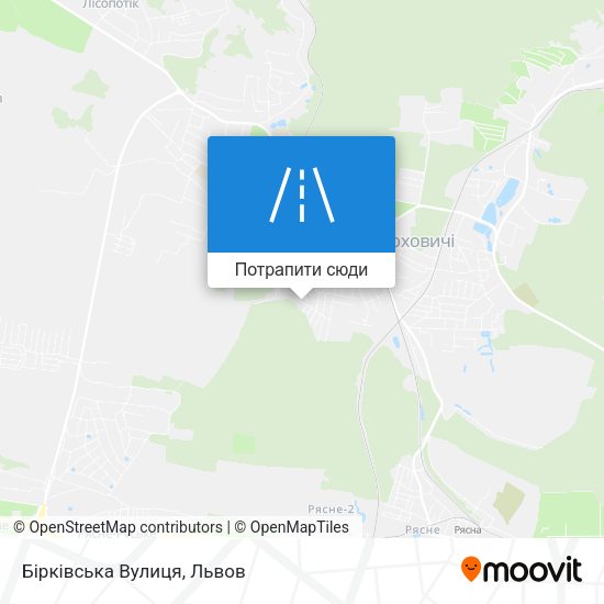 Карта Бірківська Вулиця