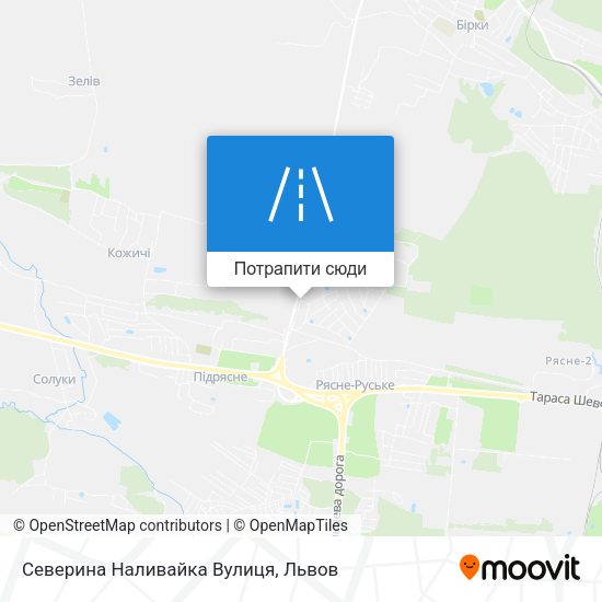 Карта Северина Наливайка Вулиця