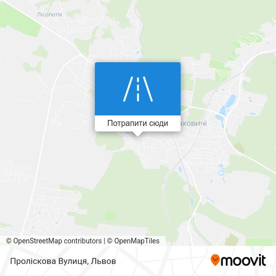 Карта Проліскова Вулиця