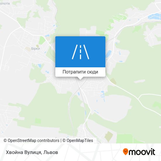 Карта Хвойна Вулиця