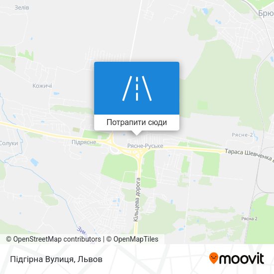 Карта Підгірна Вулиця