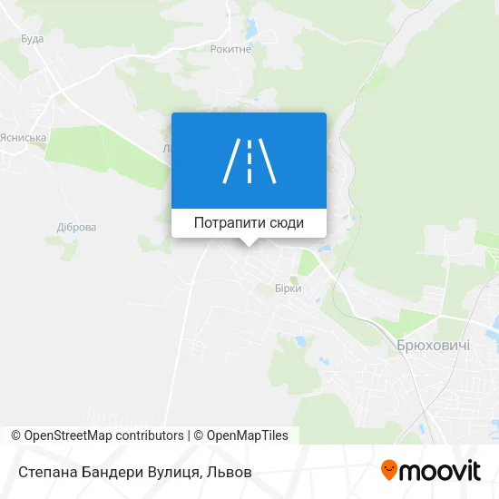 Карта Степана Бандери Вулиця