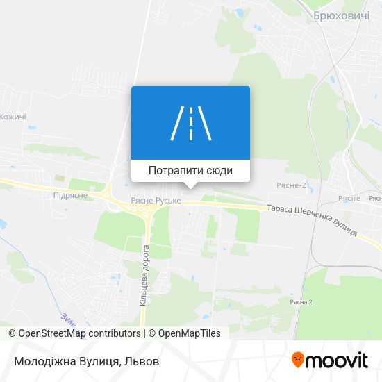 Карта Молодіжна Вулиця
