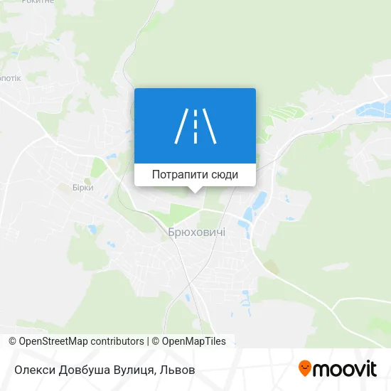 Карта Олекси Довбуша Вулиця