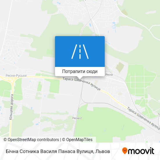 Карта Бічна Сотника Василя Панаса Вулиця