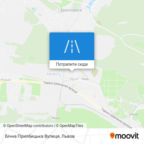 Карта Бічна Прилбицька Вулиця