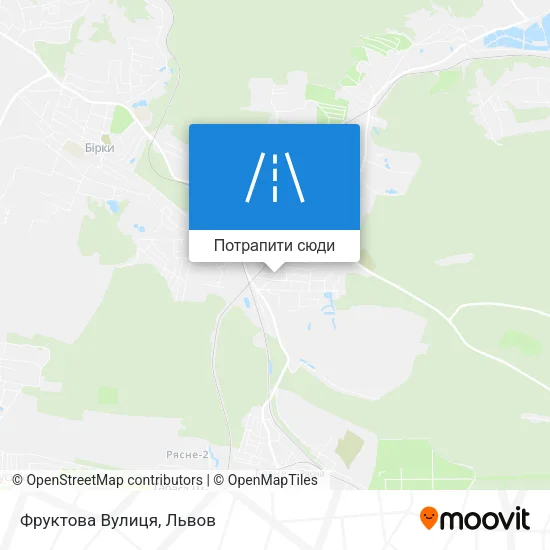 Карта Фруктова Вулиця