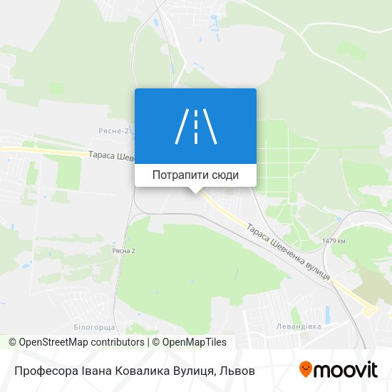 Карта Професора Івана Ковалика Вулиця