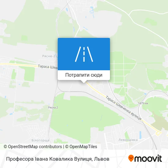 Карта Професора Івана Ковалика Вулиця