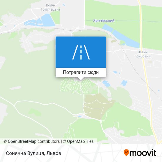 Карта Сонячна Вулиця